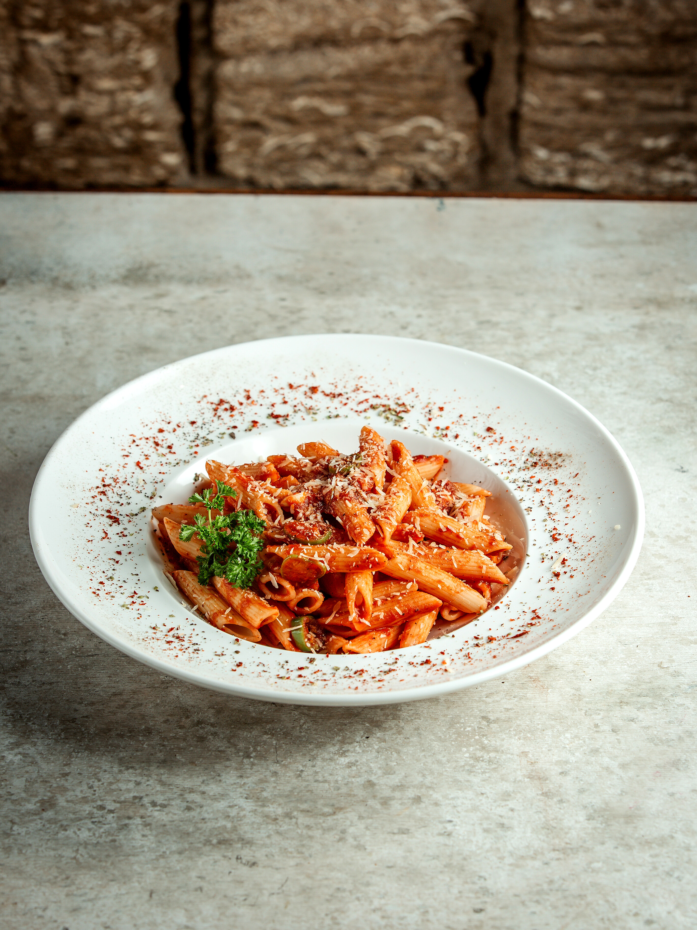 pasta with tomato cheese chips 5b273