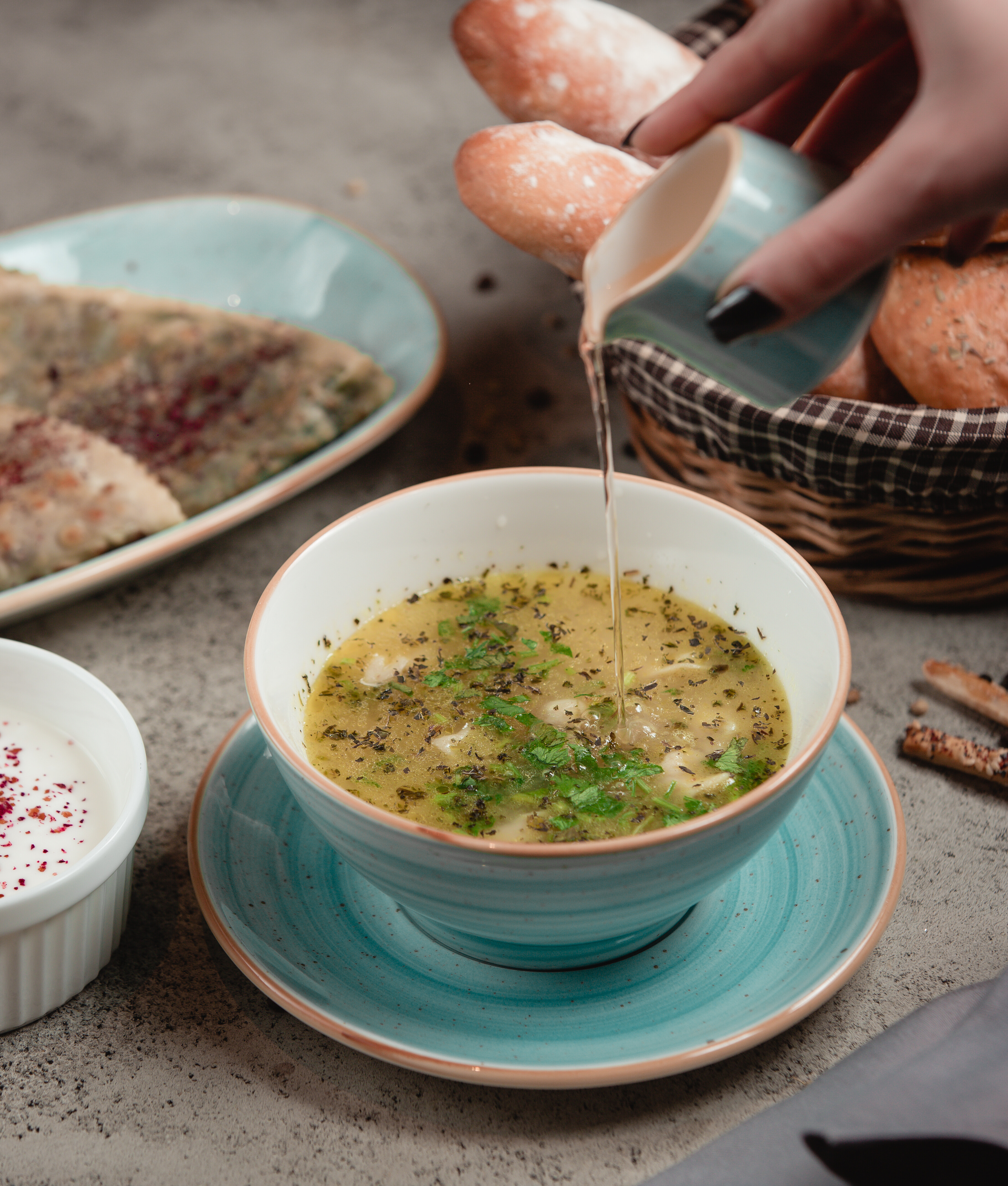 azeri dushbere with dried mint vinegar dc5ef