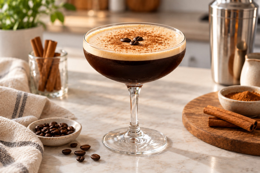 Cinnamon Espresso Martini: Η φθινοπωρινή εκδοχή του αγαπημένου cocktail με άρωμα κανέλας