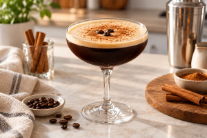 Cinnamon Espresso Martini: Η φθινοπωρινή εκδοχή του αγαπημένου cocktail με άρωμα κανέλας
