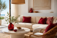 Cherry red: Το πιο elegant χρώμα για να ανανεώσεις το σαλόνι σου και πώς να το εντάξεις σωστά