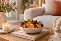 DIY potpourri για το φθινόπωρο: Πορτοκάλι, κανέλα και γαρύφαλλο σε ένα μπολ που μυρίζει υπέροχα
