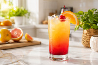 Sunset cocktail: Η συνταγή με τις στρώσεις χρωμάτων που θα εντυπωσιάσει τους πάντες