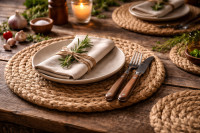 Φτιάξε χειροποίητα σουπλά με σχοινί για rustic αισθητική