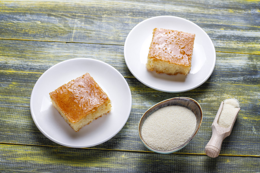 Νηστίσιμα γλυκά: Σιμιγδαλόπιτα αλάδωτη