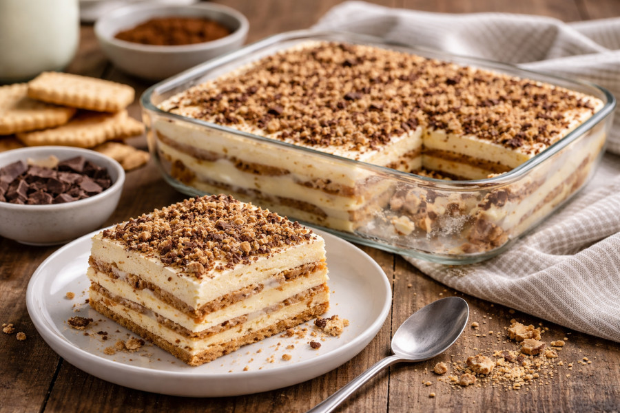 Μπισκοτογλυκό: Η εύκολη συνταγή που θα κάνεις ξανά και ξανά