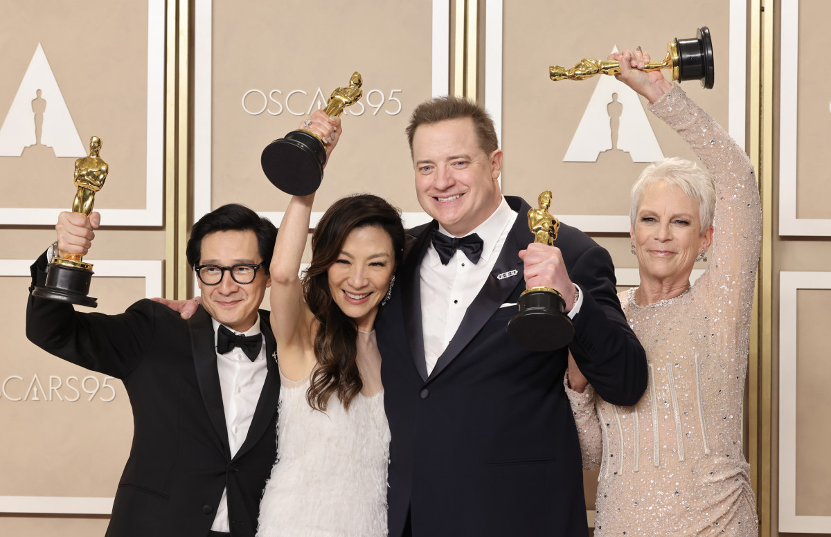 Ke Huy Quan, Michelle Yeoh, Brendan Fraser, Jamie Lee Curtis