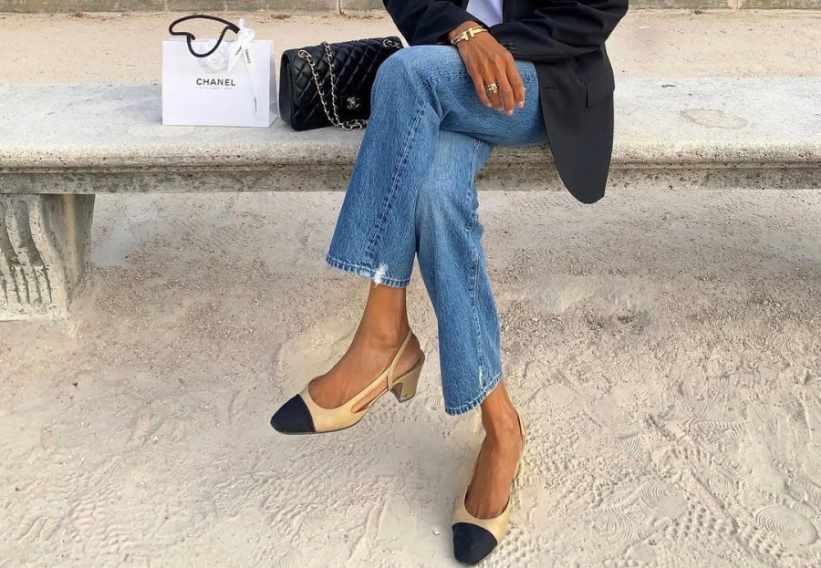 Πώς να συνδυάσεις τις δίχρωμες slingback γόβες με τα ρούχα σου για ένα κομψό αποτέλεσμα που να δείχνει ακριβό