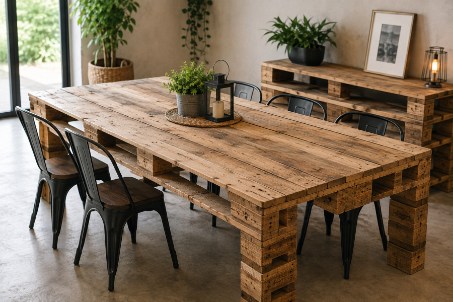 DIY τραπεζαρία με παλέτες: Το βήμα-βήμα project για ένα πραγματικά ξεχωριστό έπιπλο
